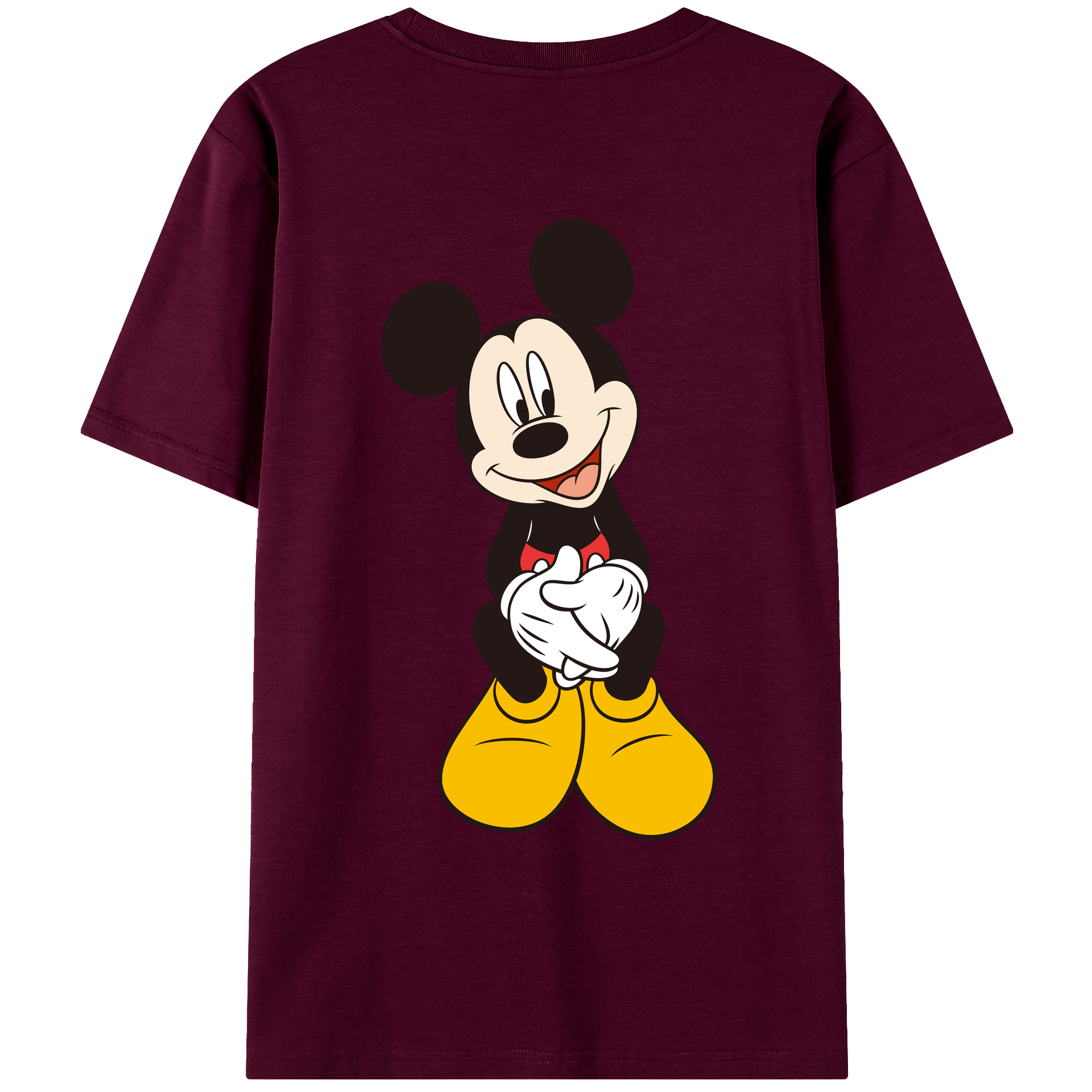 （画像用） ミッキーマウス Mickey Mouse レディース半袖Tシャツ(バックプリント)